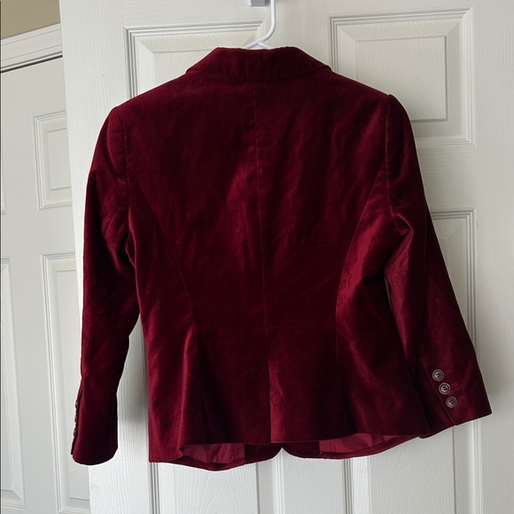 The Limited Women's Burgundy Velvet Blazer - Picture 2 of 4
